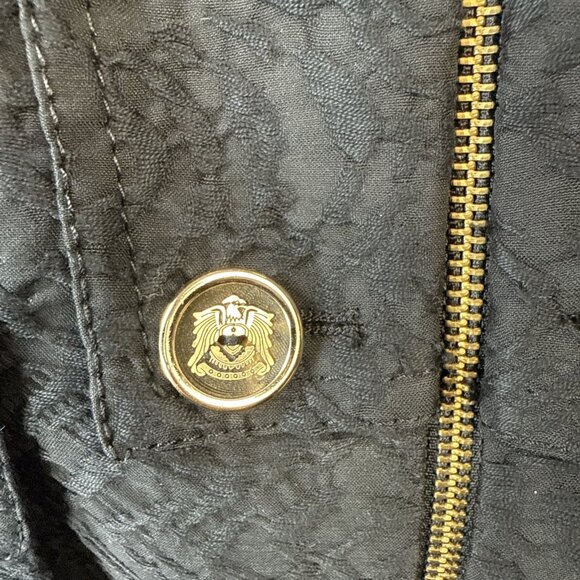 Zara Black Scroll Jacquard Embroidered Pleated Prep Jacket Blazer Womens Size XS - Picture 2 of 13